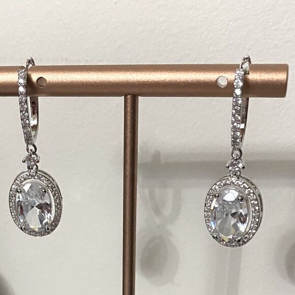 The Living Large Estate inspired round drop earrings 925 - Picture 10 of 12